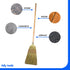 Corn Broom with Wood Handle, Heavy Duty Indoor Outdoor Broom with 1 1/4 Inch Handle