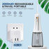 350ML Cordless Water Flosser, Dental Flosser Picks for Teeth Cleaning with 6 Jet Tips & 5 Pressure Modes (White)