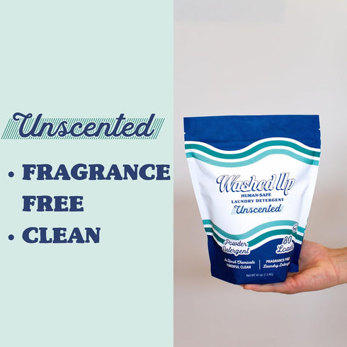 Unscented Laundry Detergent Powder | Fragrance-Free | Safe for Sensitive Groups | Powerful Clean | Plant