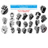 Universal Replacement Heads for Freedom Series Head Shaver, 7 Blades Magnetic Interface, Wet and Dry