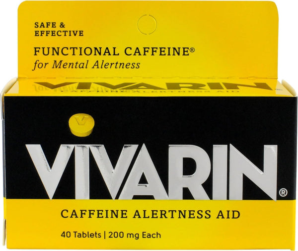 Vivarin Alertness Aid Tablets, 40 Count, 200mg Tablets (4 Pack)