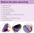8 Pieces Gel Ball of Foot Cushions, Clear Metatarsal Pads for Foot Pain Relief with 1 Wood Box Storage (Purple)
