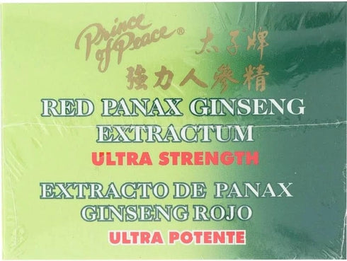 Prince Of Peace Red Panax Ginseng Extractum Ultra Strength | 2 Pack | Brain Boosting Supplement, 20 Bottles