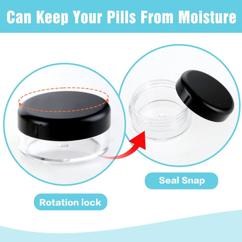 Wanmu 12Pcs Small Pill Box, Portable Travel Mini Pill Organizer Box Daily Medicine Case Holder for Pocket Purse
