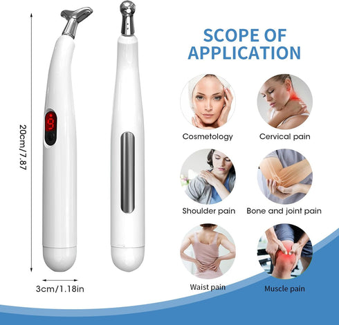 Acupuncture Pen - Electronic Pain Relief Therapy, 5-in-1 Merídian Energy Pulse Massage Pen, Gifts for Women & Men