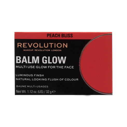 Revolution Balm Glow, Multi-Use Balm for Cheeks, Eyes & Lips, Buildable Formula, Dewy Finish, Peach Bliss, 1.12 Oz.