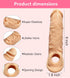 Sponver 8.66in Threaded mace Condoms Male Condom Adult Lock fine Ring Sleeve Extender Flesh