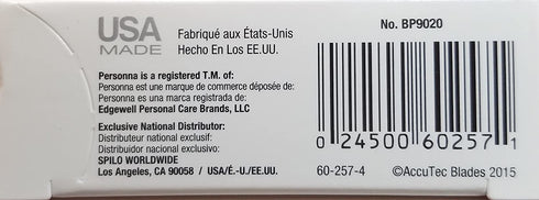 Personna Double Edge Razor Blades, 100 Count in White Wrapper