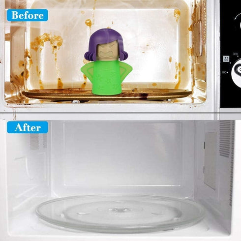 Abnaok Angry Mama Microwave Cleaner, 2 PCS, Steam Cleaner for Home or Office, English Manual Included