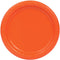 Pumpkin Orange Round Disposable Paper Dinner Plates - 16 Pieces, 9'' - Perfect for Parties, Weddings & Events