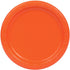 Pumpkin Orange Round Disposable Paper Dinner Plates - 16 Pieces, 9'' - Perfect for Parties, Weddings & Events