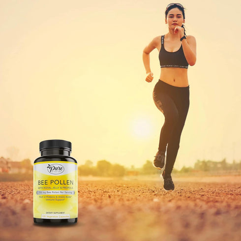 Immune 120 Pure By Nature Bee Pollen Supplement with Propolis & Royal Jelly for Support, Antioxidant Properties