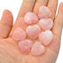 Marrywindix 15 Packs Healing Crystal Natural Rose Stone Heart, Love Carved Palm Worry Stone