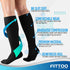FITTOO Plus Size Compression Socks for Men & Women, 20-30mmHg Graduated Compression for Shin Splint, Varicose Vein &