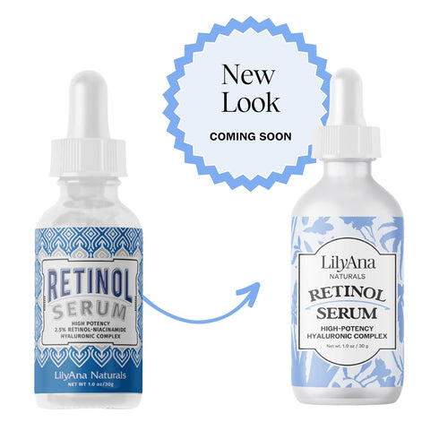 LilyAna Naturals Retinol Serum for Face - Anti Aging Serum with Hyaluronic Acid and Vitamin E, 1oz