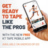 KT Tape Pro Synthetic Kinesiology Athletic Tape, 20 Count, 10” Precut Strips