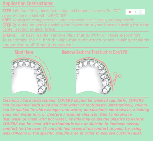 Comfort Cover for Braces, Lip Protector Mouth Guard, Teeth Shield Bumper for Brackets and Aligners
