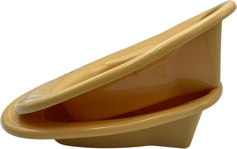 2 Pack Heavy Duty Portable Deluxe Stackable Contour Bedpan, Gold