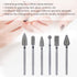Nail Drill Bits Set, 6 pcs Nail Grinding Sanding Bit Set Nail Electric Drill Manicure Machine Accessory Tools Nail File Bits Nail Gel Nail Polish for Nail Dead Skin Removal Cone Drill Bits for Nails