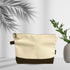 NGIL Jute/Canvas Large Travel Cosmetic Bag Pouch for Women, Multipurpose Toiletry Pouch, Personalized Makeup Bag