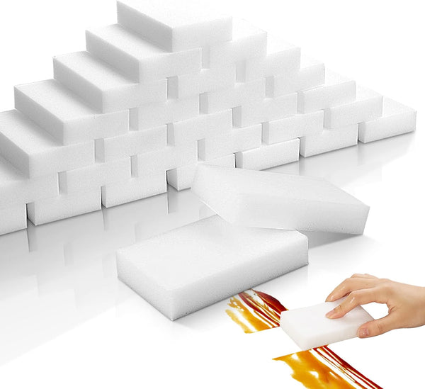 25pack Magic Cleaning Sponge, Multifunctional Household Melamine Foam Brush for Furniture, Kitchen, Bathroom, Car