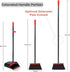 TreeLen Broom and Dustpan Set for Home, Upright Broom and Dustpan Combo Sweep Set