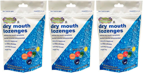 Dry Mouth Relief Fruit Mix, 3.3oz Bag (3 Bags) | Sugar Free, Gluten Free, Delicious Flavor, 30 Ct, Increases Saliva