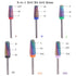 MZCMSL 5 in 1 Carbide Nail Drill Bit, Removing Acrylic or Gel, 3/32 Shank efile Bit, Fine, Multicolor