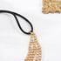 Layered Head Chain - Rhinestone Hair Jewelry Gold Elastic Headpiece for Wedding, Crystal Prom Party Halloween for Women