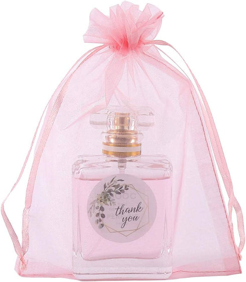 HRX Package Organza Bags Blush Pink - 5x7 inch 100pcs, Mesh Jewelry Pouches for Wedding Baby Shower Party