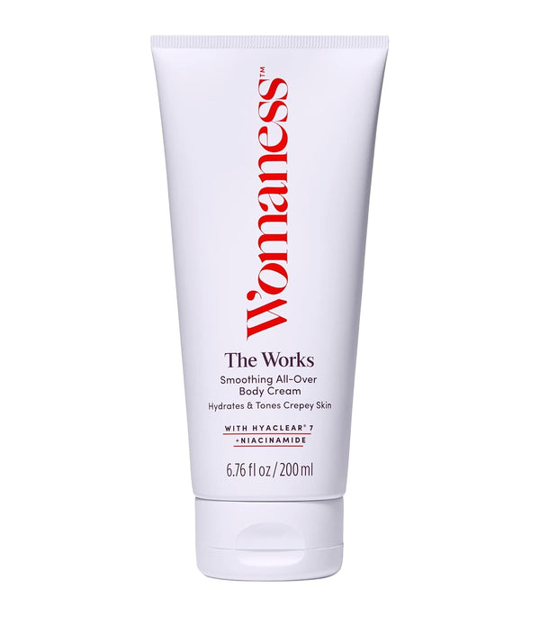 Womaness The Works All-Over Toning Body Cream – Hydrating & Smoothing Firming Lotion with Niacinamide & Hyaluronic Acid