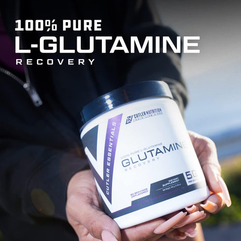 Cutler Essentials 100% Pure L-Glutamine for Enhanced Recovery, Lean Muscle Support | Unflavored, 60 Servings