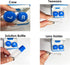 Contact Lens Case Kit, Cute Eye Contact Lens Travel Storage with Remover Tool and Mirror (Blue)