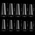 INFELING Clear Coffin Nail Tips - 500pcs Half Cover Ballerina French Nail Tips with Box for Acrylic Nails