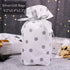 Enjonar 24pcs Treat Bags, Silver Plastic Drawstring Party Favor Bags for Candies and Goodies