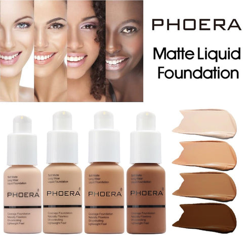 PHOERA Foundation 106 Warm Sun Makeup - 2 Pack Full Coverage Foundation for Women and Girls
