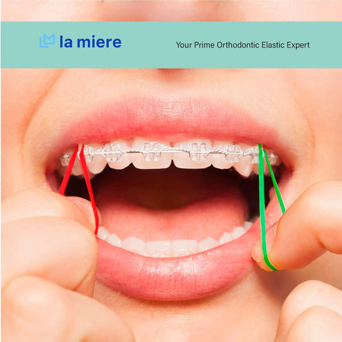 Neon non-Latex 3 Packs 300 counts 5/16inch Heavy Intraoral Elastic Bands, Orthodontic Dental Rubber Bands Made in US