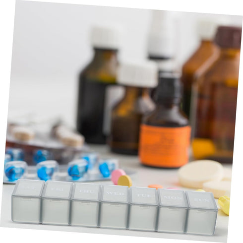 Weekly Pill Organizer for Vitamins and Medications Compartment Transparent Design Easy to Carry Separate Storage
