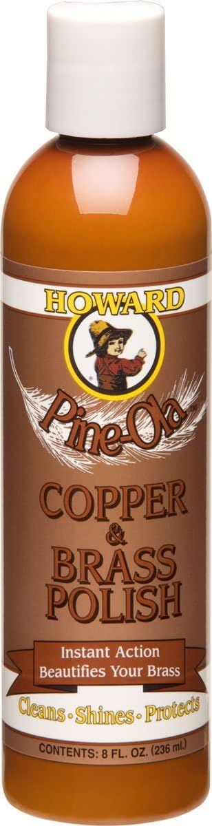 Howard Products Copper and Brass Cleaner and Polish, Pine-Ola Formula, 8-Ounce