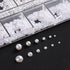 Multi Sizes Round and Half Round Pearls 3D Nail Charms, White Flatback Pearls for Women Girls Nail Jewelry