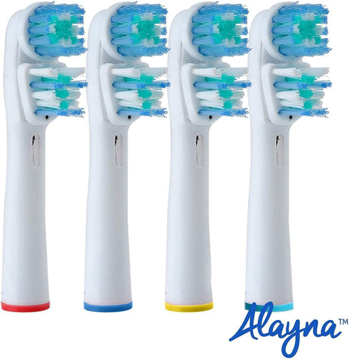 Pack of 8 Replacement Brush Heads Compatible with Oral B - Double Clean Design for Pro 7000, 1000, 8000, 9000, 1500,