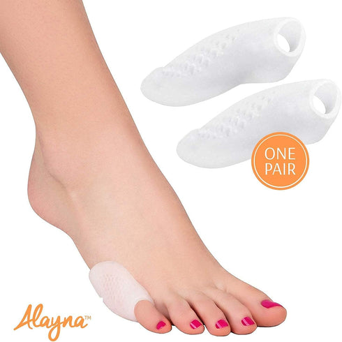 Tailors Bunion Corrector - Tailor Bunion Relief Soft Silicone Bunionette Corrector Splint Gel Guard Shields Bunion Pads - Tailor's Bunion Cushion Pain Relief - Protects the Pinky Toe by Alayna (1 Pair