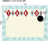 Set 25 5.5 4.25 A2 Koko Paper Co Bowling Thank You Cards. of x Green and Beige Flat Note Cards and White Envelopes.