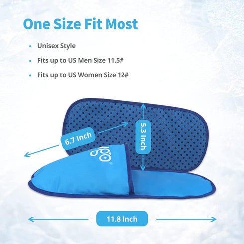 NEWGO Foot Ice Pack Slippers for Plantar Fasciitis - Gel Ice Packs for Feet Pain Relief, Hot Cold Therapy, 2 Pack