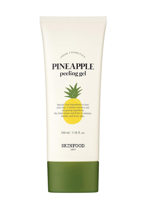 SKINFOOD Pineapple Peeling Gel, 3.38 fl.oz. (100ml), Pineapple & Aloe AHA Deep Facial Exfoliating Gel