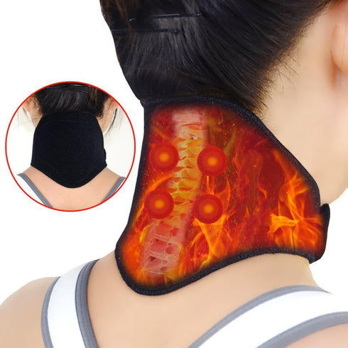 Adjustable Neck Heating Pad for Pain Relief, Soft Cervical Collar Neck Support Brace for Physical Therapy