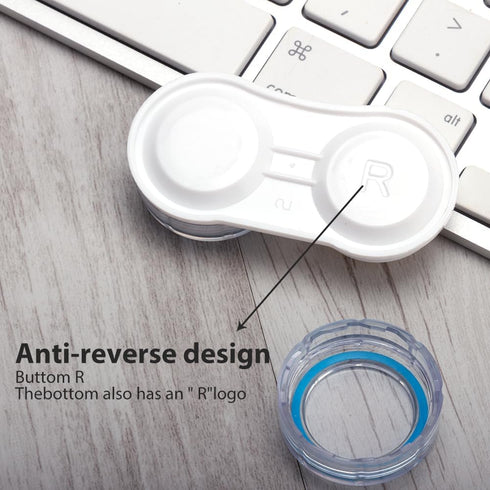 6 Pack Clear Contact Lens Case - Portable Cases with Tweezers, Solution Bottle, Contacts Soak Storage Kit