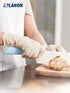 LANON 5 mil Latex Disposable Gloves, Powder-Free, Food-Contact Grade, Large White