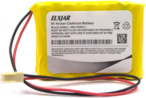 6V 800mAh Ni-CD Battery Pack Replacement (2-Pack) for Saft 705105, Emergi-Lite 0018701