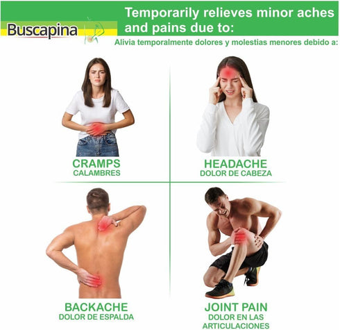 Pain Cramps Headaches Irritability Backaches Menstrual Joint Pain Reliever - Box with 24 Caplets
